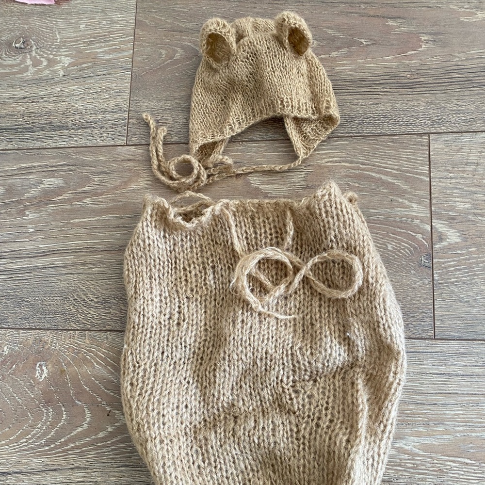 Newborn photography prop outfit bear girl or boy